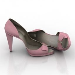 3д модель розовых туфель для девочки