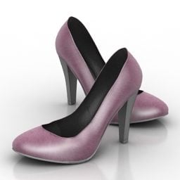 3д модель дизайна розовой обуви
