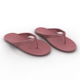 Red Shoes Slippers 3d model