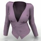 紫色のファッションスーツ