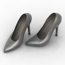 Zapatos de niña grises modelo 3d