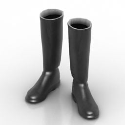 Black High Boots 3d-modell