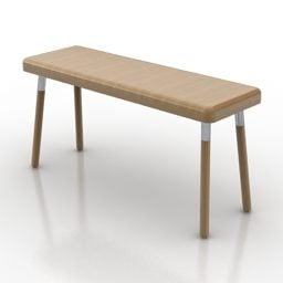 Rectangle Wooden Bench Marco 3d model
