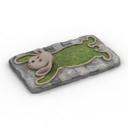Französisches Gartenlabyrinth-Hecke-3D-Modell
