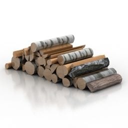 Brennholzstapel 3D-Modell