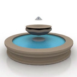 Brunnenwasserpartikel 3D-Modell