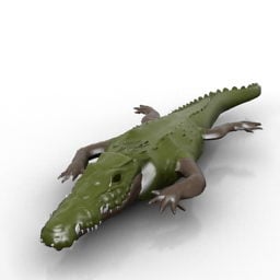 تمساح با Rigged مدل سه بعدی