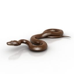Model 3D brązowego węża