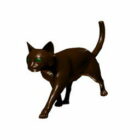 Lowpoly Kahverengi kedi