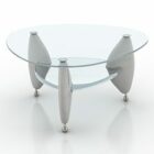 Table en verre de forme ovale