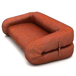 Помаранчевий тканинний диван Чилі 3d модель