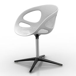 Plastic Bar Chair Metal Leg 3d model
