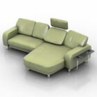 Green Leather Sectional Sofa