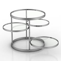Table Kare Circles Shapes 3d model