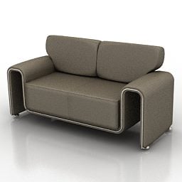 Modern Loveseat Sofa V1 3d model