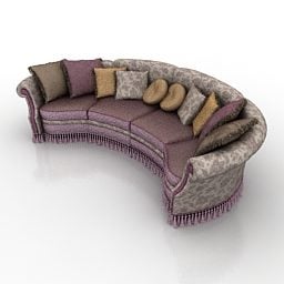 Καμπυλωτός καναπές πολλαπλών θέσεων Rico 3d μοντέλο