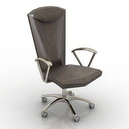 Common Office Wheel Armchair 3d model