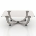 Glass Rectangle Table Argento
