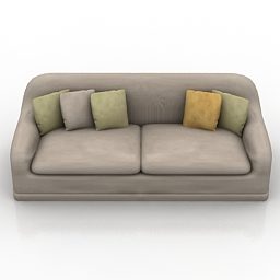现代劳森沙发Teodoro 3d模型