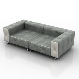 2 sæder sofa Corleone 3d model