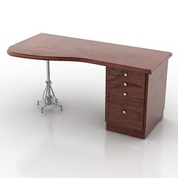Hjemme skrivebord med skap 3d-modell
