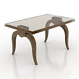 3д модель стеклянного стола в стиле арт-деко