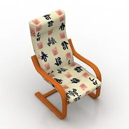 Relax Armchair Japanese Design 3d model