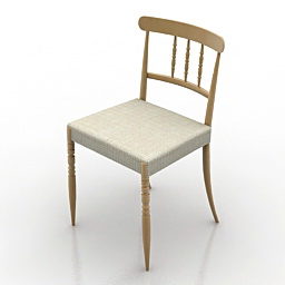 Country Chair Lou Design 3d model