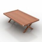 家の木製の長方形のテーブル