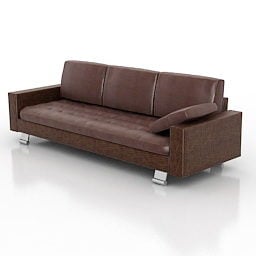 Leather Sofa Salotti Design 3d model
