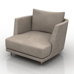 단일 안락 의자 Poltrone 3d 모델