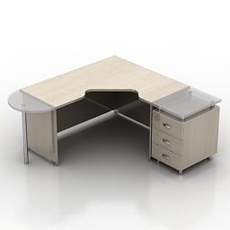 Corner Working Table Next 3d model