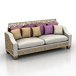 Sofa gia đình Art Deco mẫu 3d