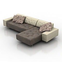 Sectional Sofa Euromobil Furniture 3d model