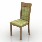 Krzesło restauracyjne z zielonej tkaniny