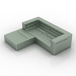 Canapé sectionnel en L modèle 3D