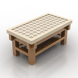 דגם יפני שולחן ירחודה תלת מימד