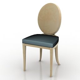 Wood Dressing Table With Mirror 3d model