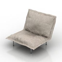 枕头形状扶手椅玫瑰3d模型