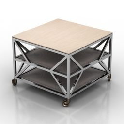 Industrial Table Multiple Layers 3d model