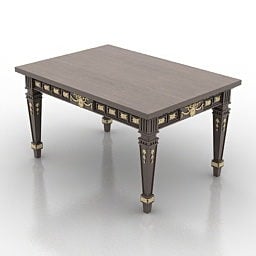 Home Table Rectangle Shape 3d model