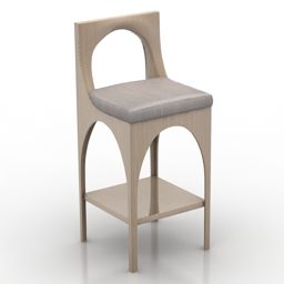 Modelo 3D de cadeira de bar estilizado