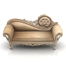 Elegant Classic Sofa Design 3d model