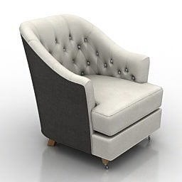 مبل صندلی راحتی توله پارچه ای مدل سه بعدی