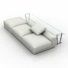 Sofa Kulit Putih Modern