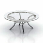 Country Round Glass Table