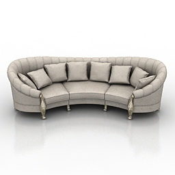 Buet sofamøbler 3d-modell