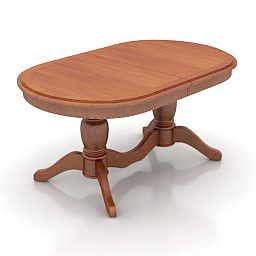 Wooden Classic Dinning Table 3d model