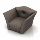 Grey Fabric Cube Armchair
