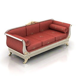 Classic Fabric Sofa 3d model